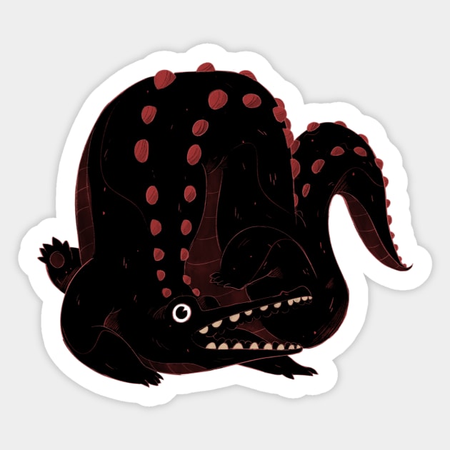 Fat Gator Sticker by Ryan Peach Turner